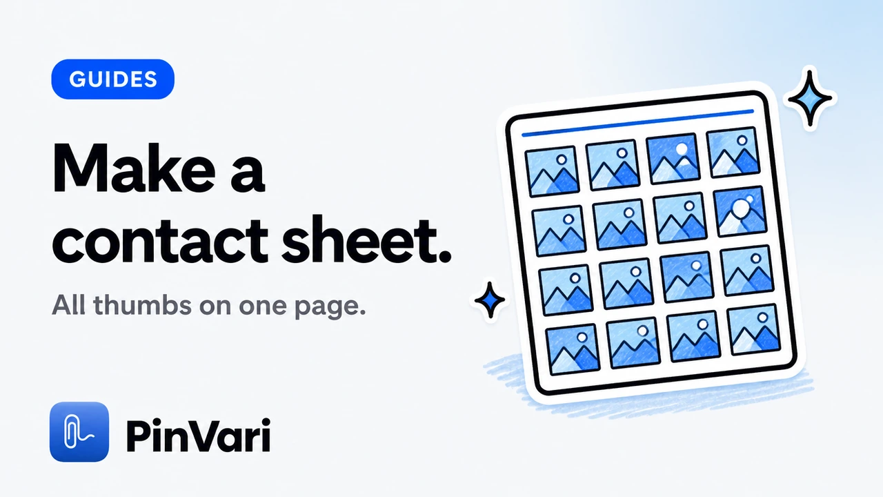 Create a Contact Sheet from Downloaded Images