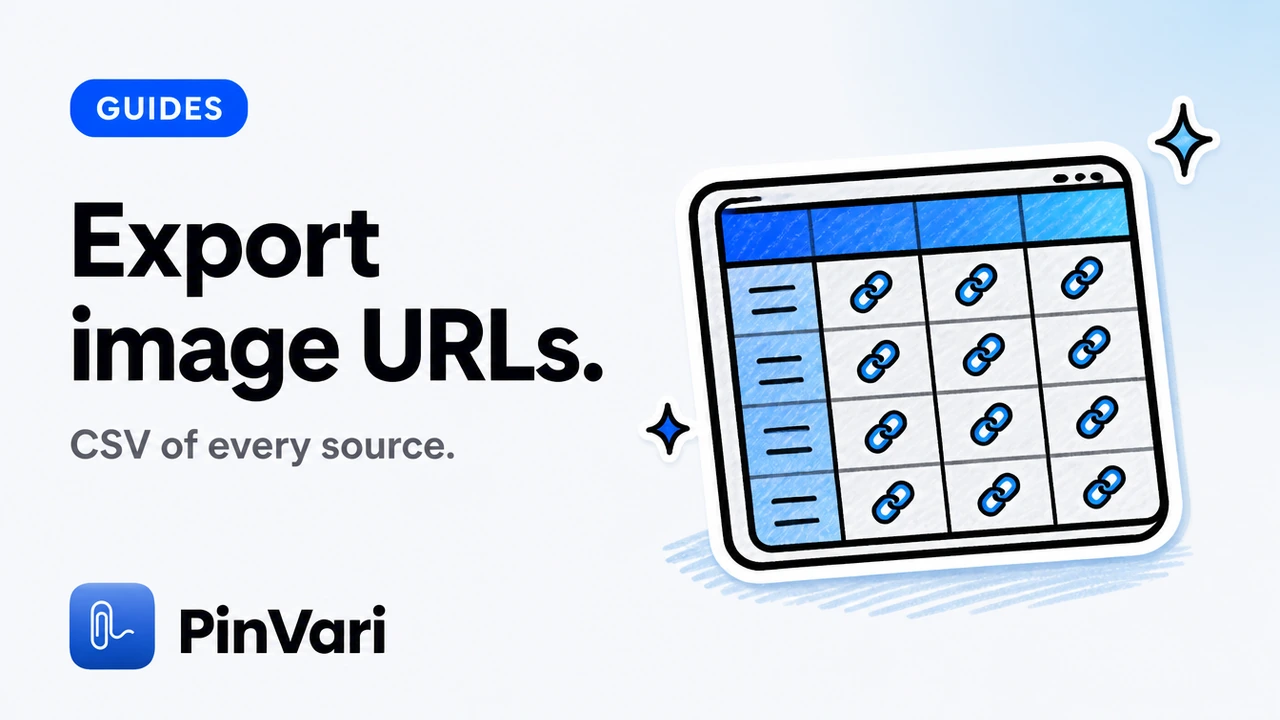 Export Image URLs and CSV Source Records